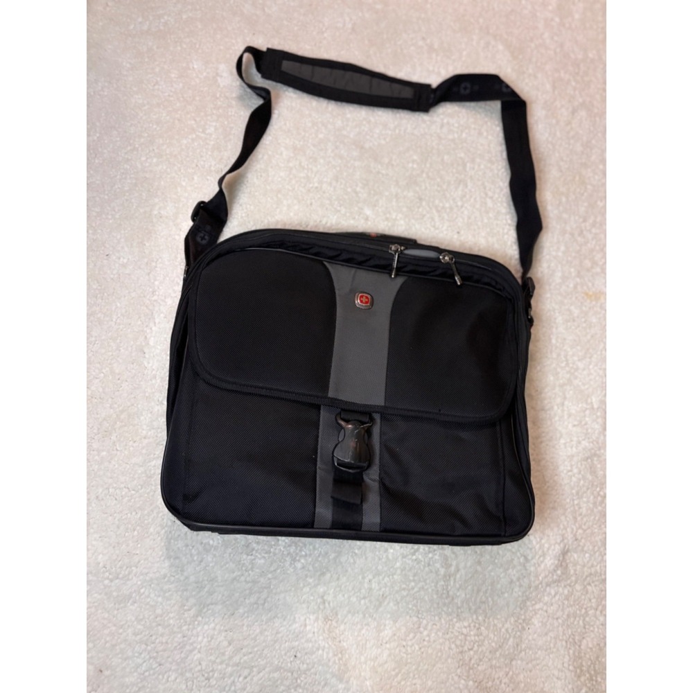 SwissGear Laptop Messenger Bag Unisex Black Professional Briefcase